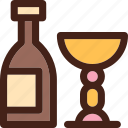 alcohol, bottle, cahors wine, chalice, wine