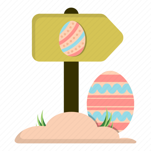 Church, cristian, direction board, easter, eggs, religion, religious icon - Download on Iconfinder