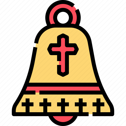 Bell, cross, religion, christian, christmas icon - Download on Iconfinder