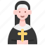 nun, woman, religion, christ, avatar, people 
