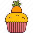 cupcake, cake, carrot, easter, tea, party, dessert, bakery, breakfast