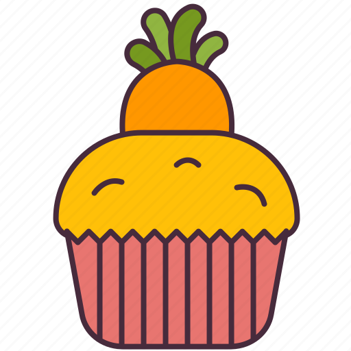 Cupcake, cake, carrot, easter, tea, party, dessert icon - Download on Iconfinder