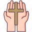 pray, cross, cultures, religion, hands, gesture, cult, catholic, christian 