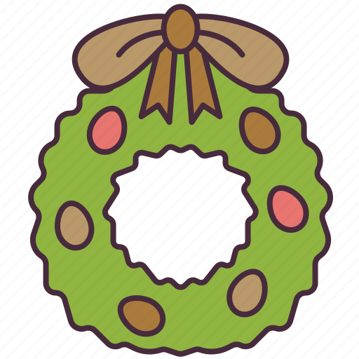 Wreath, easter, decoration, adornment, ornament, bow icon - Download on Iconfinder