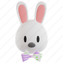 rabbit, head, white rabbit, bunny, cute