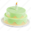 cake, sweet, candle, dessert, gift 