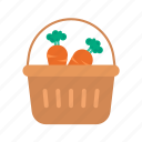 carrots in basket, easter, spring, renewal, nature, fun, family, joy