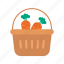 carrots in basket, easter, spring, renewal, nature, fun, family, joy 