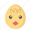 animal, chick, cute, easter, easter day, egg, face 