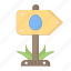 arrow, easter, easter day, egg, party, signpost 