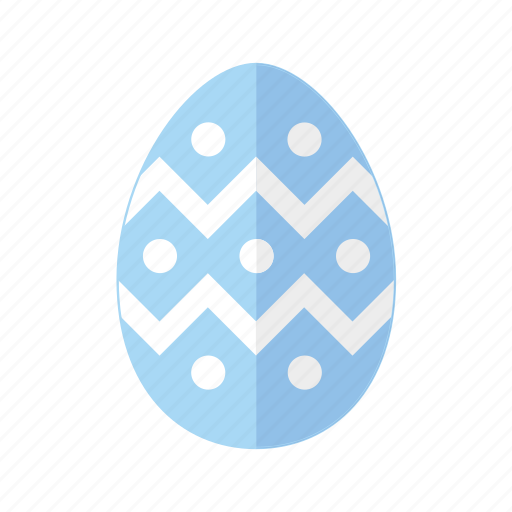 Blue, design, dots, easter, egg, polkadots, zigzag icon - Download on Iconfinder