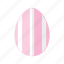design, easter, egg, pink, stripes, vertical, white 