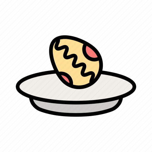 Boiled egg, breakfast, egg, food, plate icon - Download on Iconfinder