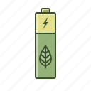 battery, eco, green, leaf, power