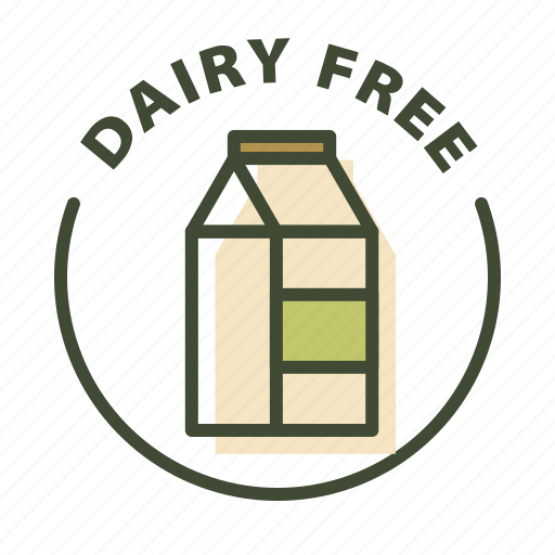 Dairy free, food, label, lactose free, milk free icon - Download on Iconfinder