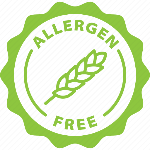 Allergen, free, label, stamp, green, allergen free icon - Download on Iconfinder