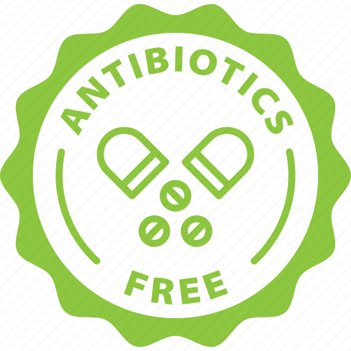 Antibiotics, free, label, stamp, green, antibiotics free icon - Download on Iconfinder