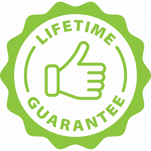 Stamp, green, badge, round, lifetime guarantee, guarantee, warranty icon - Download on Iconfinder