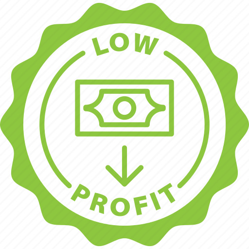 Stamp, green, round, circle, low profit, low, profit icon - Download on Iconfinder