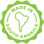 green, stamp, circle, made in south america, south america, made in 