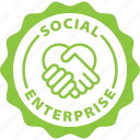 green, stamp, circle, enterprise, social enterprise