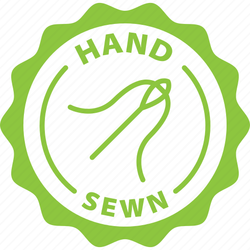 Green, stamp, circle, hand sewn, hand, sewn icon - Download on Iconfinder