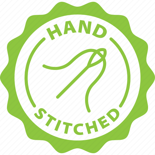 Stamp, green, round, circle, hand stitched, hand, stitched icon - Download on Iconfinder