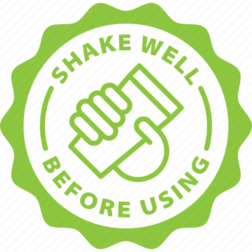 Stamp, green, round, circle, shake well, shake, well icon - Download on Iconfinder