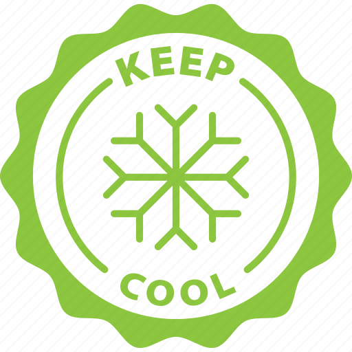 Stamp, green, badge, keep cool, cool, cold, round icon - Download on Iconfinder