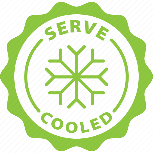 Round, green, stamp, circle, serve cooled, cold, serve icon - Download on Iconfinder