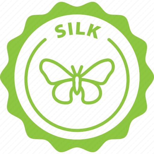 Green, stamp, round, silk, butterfly icon - Download on Iconfinder