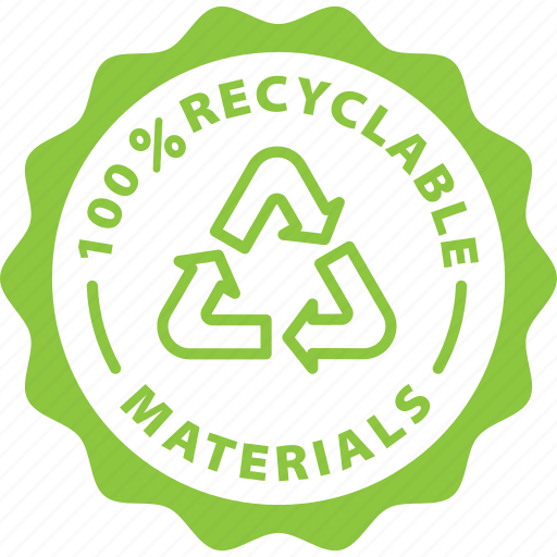 Round, green, stamp, circle, recyclable materials, recyclable icon - Download on Iconfinder