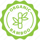 green, stamp, circle, organic bamboo, organic, bamboo