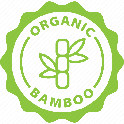 Green, stamp, circle, organic bamboo, organic, bamboo icon - Download on Iconfinder