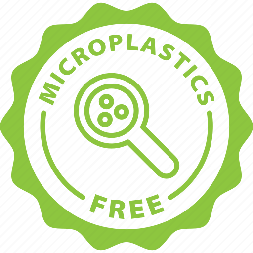 Green, healthy, label, magnifier, microplastics, microplastics free icon - Download on Iconfinder