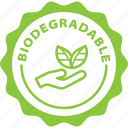 biodegradable, label, stamp, green