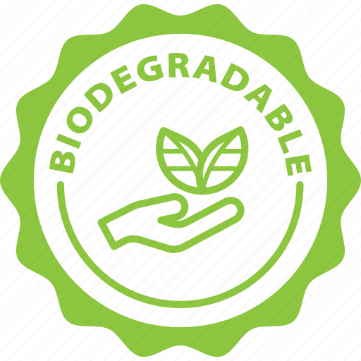 Biodegradable, label, stamp, green icon - Download on Iconfinder
