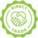 direct, trade, label, stamp, green, direct trade