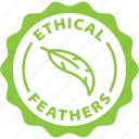 ethical, feathers, label, stamp, green, ethical feathers