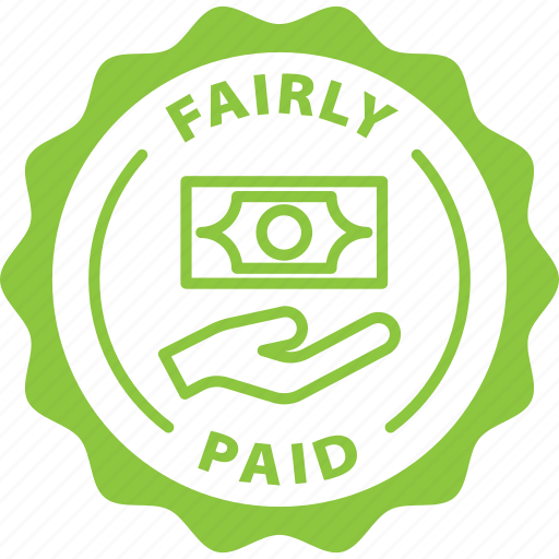 Fairly, paid, label, stamp, green, fairly paid icon - Download on Iconfinder