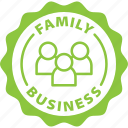family, business, label, stamp, green, family business