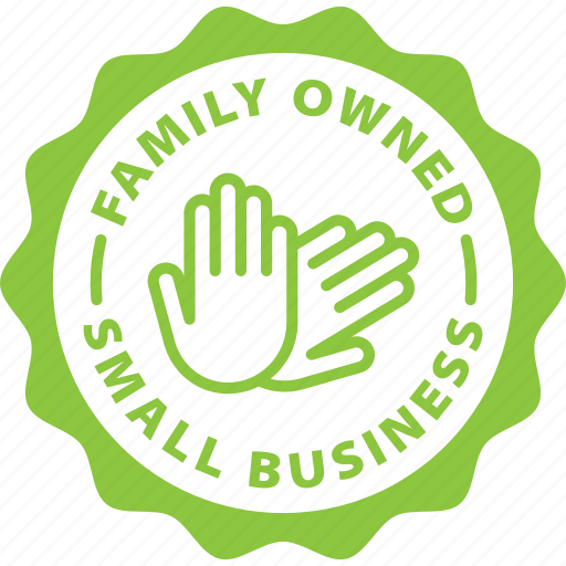 Family, small, business, label, stamp, green, family owned small business icon - Download on Iconfinder