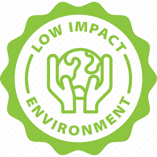 Low, impact, environment, label, stamp, green, low impact enviroment icon - Download on Iconfinder