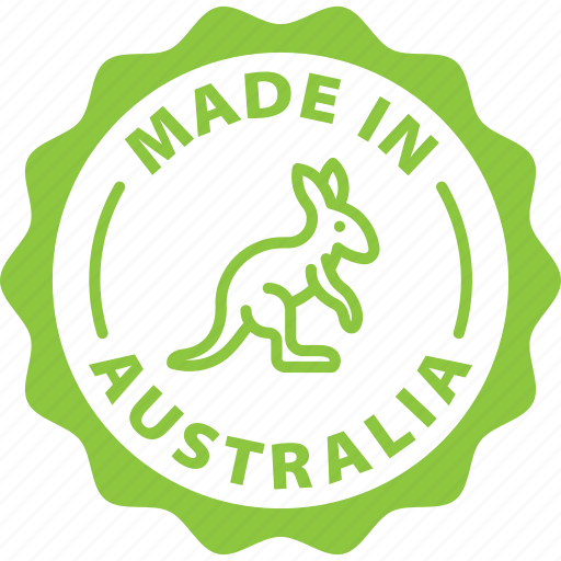 Made, australia, made in australia, label, stamp, green icon - Download on Iconfinder