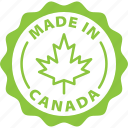 made, canada, label, stamp, green, made in canada
