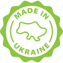 made, ukraine, label, stamp, green, made in ukraine