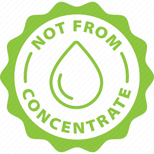 Not, from, concentrate, label, stamp, green, not from concentrate icon - Download on Iconfinder
