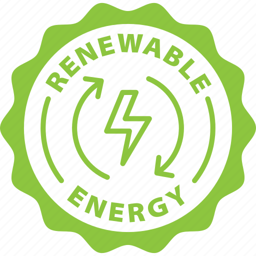 Renewable, energy, label, stamp, green, renewable energy icon - Download on Iconfinder