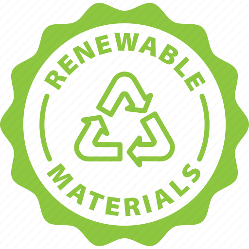Renewable, materials, stamp, label, green, renewable materials icon - Download on Iconfinder