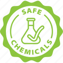 safe, chemicals, label, stamp, green, safe chemicals